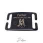 Preview: Edelstahlschild SCHWARZ fürs Halsband - gelasert nach Wunsch - Dog tag