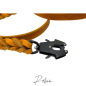 Preview: Fettlederleine, 1,5m Länge, FROG Karabiner MIT Handschlaufe