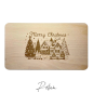 Preview: Frühstücksbrettchen Buche - 26 x 15 x 1,2 cm Weihnachten 2