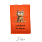Preview: Impfpass-Hülle Filz Katze Orange / Ihr Name