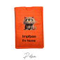 Preview: Impfpass-Hülle Filz Katze Orange / Ihr Name
