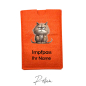 Preview: Impfpass-Hülle Filz Katze Orange / Ihr Name