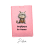 Preview: Impfpass-Hülle Filz Katze Rosa / Ihr Name