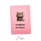 Preview: Impfpass-Hülle Filz Katze Rosa / Ihr Name