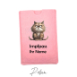 Preview: Impfpass-Hülle Filz Katze Rosa / Ihr Name