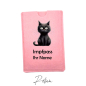 Preview: Impfpass-Hülle Filz Katze Rosa / Ihr Name