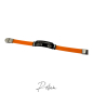 Preview: Notfall-Armband "Wunschtext" Edelstahl schwarz / orange