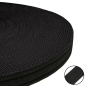 Preview: Schlauchband genäht Gurtband schwarz 25mm Breit - 3mm dick