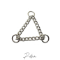 Preview: Silber Zugstopkette 15mm O-Ringe (11) Hochglanz verchromt