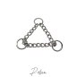 Preview: Silber Zugstopkette 19,5mm O-Ringe (12) Hochglanz verchromt