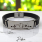 Preview: Armband Heartbeat Rhodesian Ridgeback Love Edelstahl Silber(1)