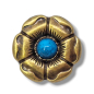 Preview: Concho Blume blau gold (19) 25mm