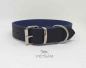 Preview: Fettleder Halsband Rollschnalle Edelstahl - zeitlos