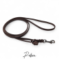 Preview: Fettlederleine Verlängerungsleine 2in1 Edelstahl Beschlag 2,30m Länge Karabiner