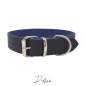 Preview: Fettleder Halsband Rollschnalle Edelstahl - zeitlos