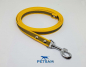 Preview: Gummierte Sportleine 20m geschraubt Silber Karabiner ohne Handschlaufe Schleppleine