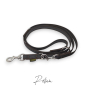 Preview: 3fach verstellbare gummierte Sportleine, genäht Edelstahl "rund" Beschlag