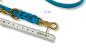 Preview: "MINI-Serie" 3fach verstellbare Fettlederleine, Edelstahl Scherenhaken 10mm
