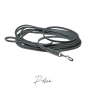 Preview: Trailingleine 7,5m Länge Fettleder *MIT* Handschlaufe & Edelstahlbeschlag Mantrailing