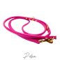 Preview: 3fach verstellbarte Leine, rundgenäht aus einem Stück, crazy pink 2m