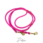 Preview: 3fach verstellbarte Leine, rundgenäht aus einem Stück, crazy pink 2m