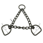 Preview: Edelstahl Schwarz Zugstopkette 20mm D-Ringe (6)