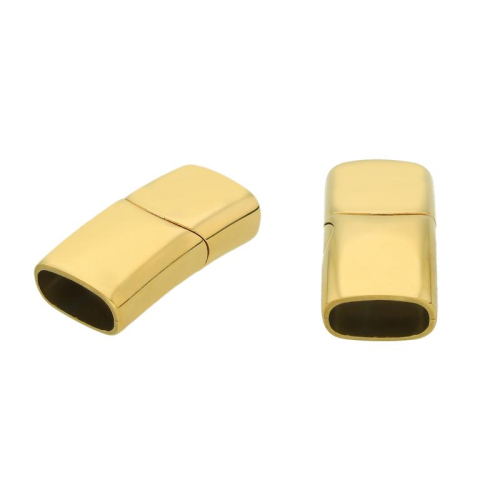 Magnetverschluss Edelstahl Goldfinish für 10mm