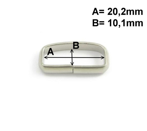 Schlaufe flach silber