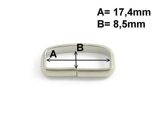 Schlaufe flach silber