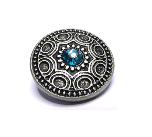 Zierniete Fraya Swarovski-Zierniete türkis, Altsilber (1)