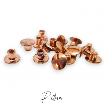 Buchschrauben Rosegold 5mm Schaft 100er Set