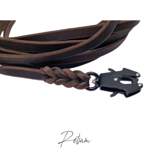 Preview: Fettlederleine, 7m Länge, FROG Sicherheitshaken ohne Handschlaufe