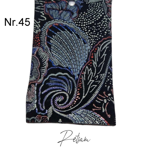 Lederstreifen schwarz mit Phantasieprint (45) Lederhaut Leder Lederstück