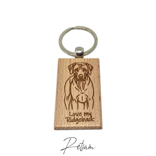 Schlüsselanhänger Ridgeback (6) Name / Logo  Rückseite