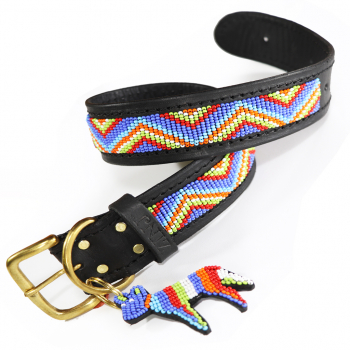 Massai Halsband Schmuckhalsband "BLUE ZICK"