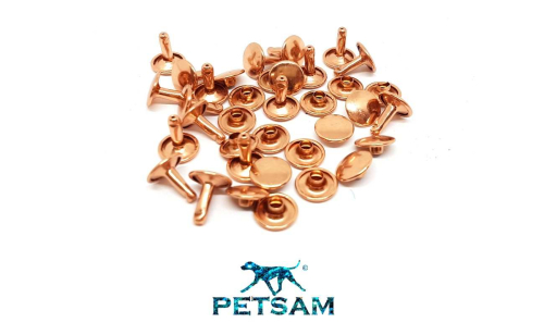 Doppelhohlnieten 7 x 7mm Rosegold 100 Set