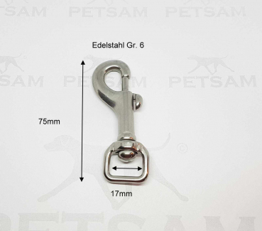 Edelstahl Karabiner Premium Gr. 6 (75/16-18)