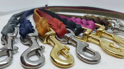 Fettlederleine, 8m Länge, Regenbogen Karabiner ohne Handschlaufe