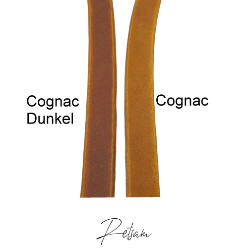 Fettleder Meterware **COGNAC DUNKEL** 15mm
