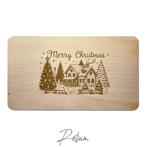 Frühstücksbrettchen Buche - 26 x 15 x 1,2 cm Weihnachten 2