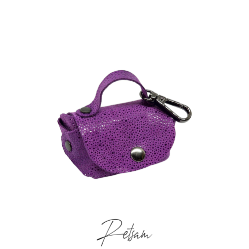 Kacktüten-Tasche lilapunkte Leder (76)