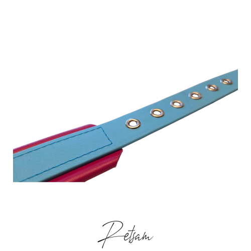 MW-Biothane-Halsband mit Leder unterlegt, sehr stabil!