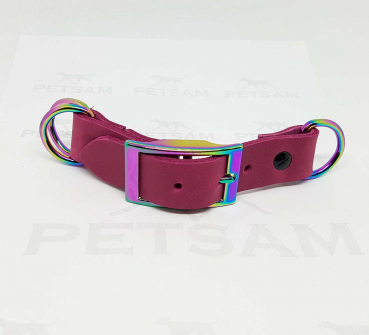 Paracord-Adapter Fettleder Doppelschnalle Regenbogen D-Ringe