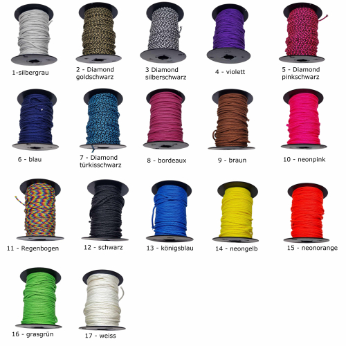 Preview: Paracord Trailingleine 7,5m Länge Fettleder & Messingbeschlag Mantrailing