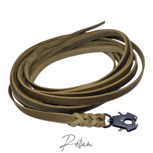 Fettlederleine, 10m Länge, FROG Sicherheitshaken MIT Handschlaufe