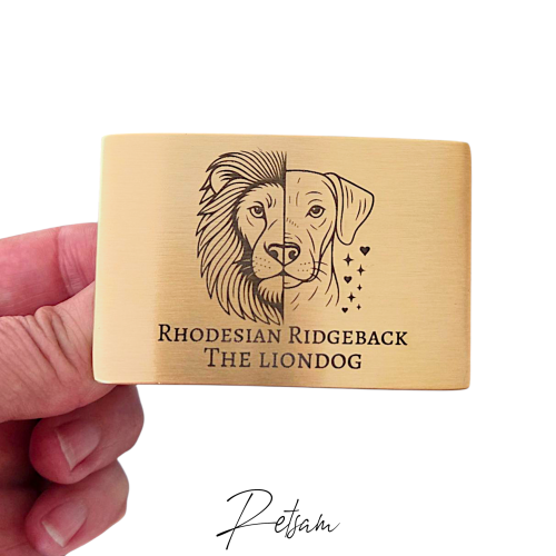 Gürtelschnalle Wechselschnalle Messing Rhodesian Ridgeback Liondog 40er