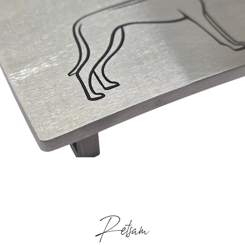 Gürtel mit Gürtelschnalle Wechselschnalle Edelstahl Rhodesian Ridgeback Stand 40er