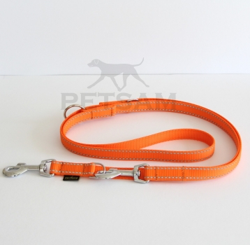 Leine 3fach verstellbar Edelstahl SAFE Reflex