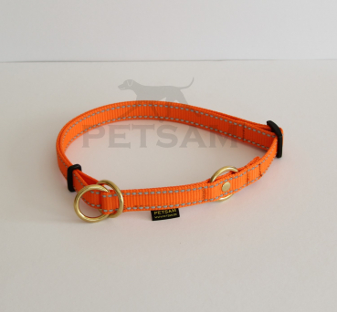 Halsband "Zugstop" Messing SAFE Reflex verstellbar