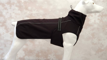 Softshellmantel schwarz mit Halsteil